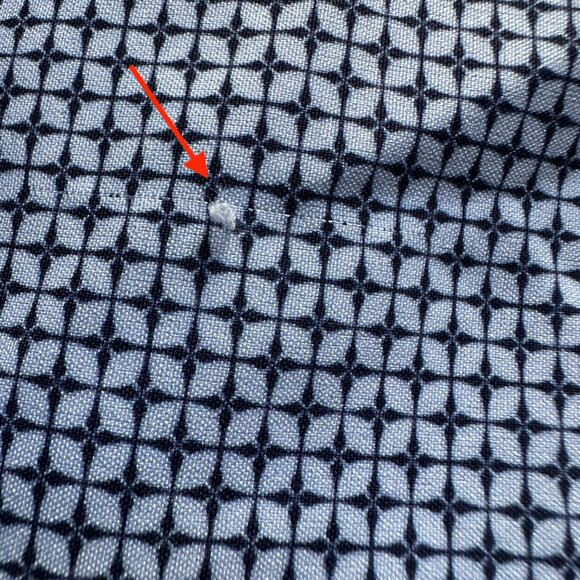 Men's Construct XXL Blue Geometric Print 4-way Stretch Button Up Shirt Flip Cuff - Picture 5 of 13